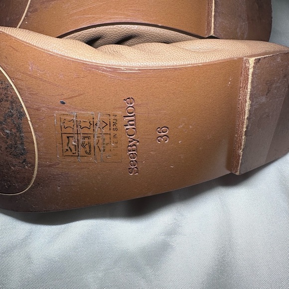 See By Chole Jane Scallop Calfskin Ballerina Flats Size 5.5 - Picture 6 of 11